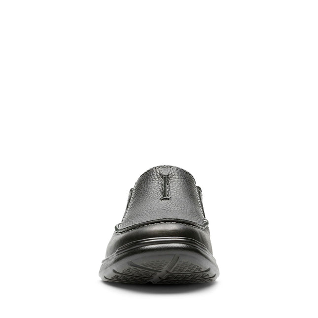 Clarks Cotrell Free Black Oily Leather - Wide Width - Lightweight & Long-lasting