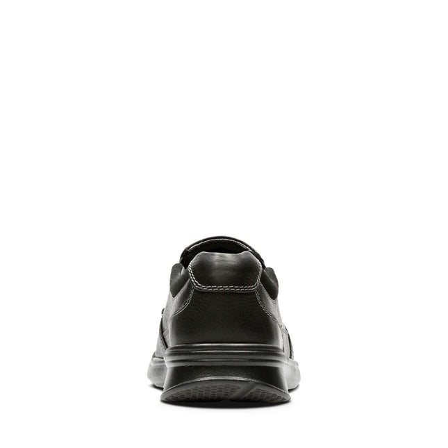 Clarks Cotrell Free Black Oily Leather - Wide Width - Lightweight & Long-lasting