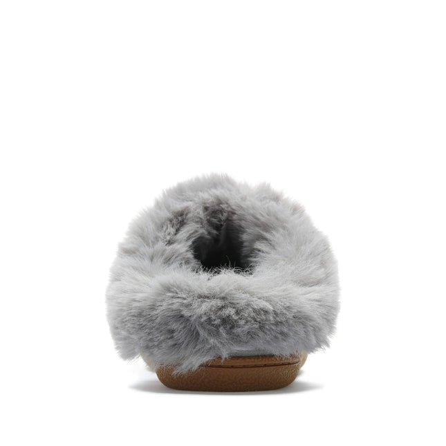 Clarks Pilton Home Grey Suede Womens Slippers