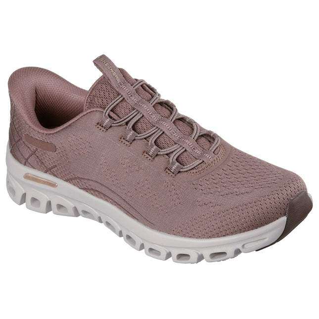 Skechers 104750 — SKECHERS SLIP-INS: GLIDE-STEP ELEVATE - AMAZE Slip-In Mesh Bungee W/3d Design Heel BRN Brown