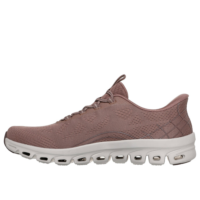 Skechers 104750 — SKECHERS SLIP-INS: GLIDE-STEP ELEVATE - AMAZE Slip-In Mesh Bungee W/3d Design Heel BRN Brown
