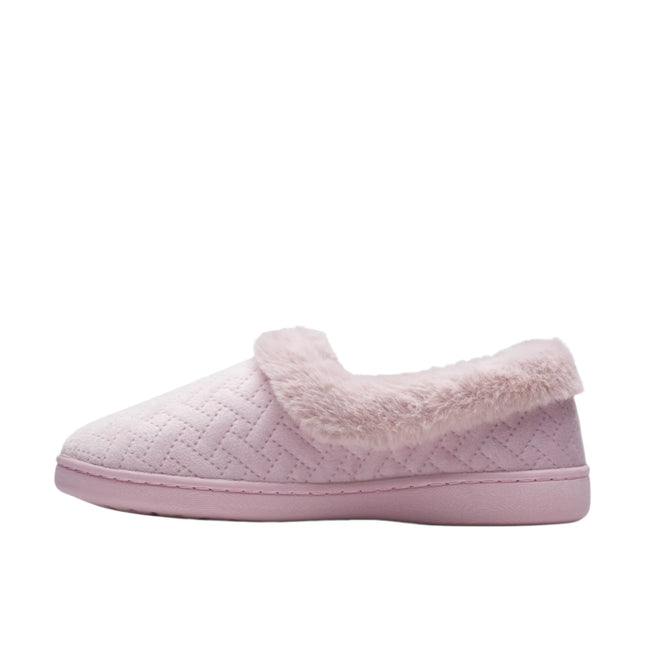 Clarks Women’s Twyla Star Lilac Wide Width Slippers – Soft Faux-Fur Lined, Cozy Indoor Shoes with Non-Slip Rubber Sole