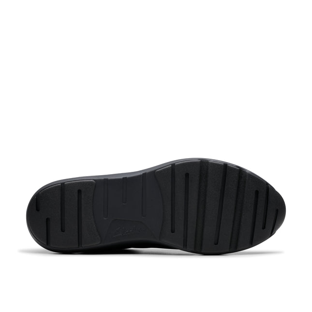 Clarks Women’s Tivoli Zip Black Leather Trainers – Zip-Up Casual Trainers with Cushioned Comfort & Flexible Sole