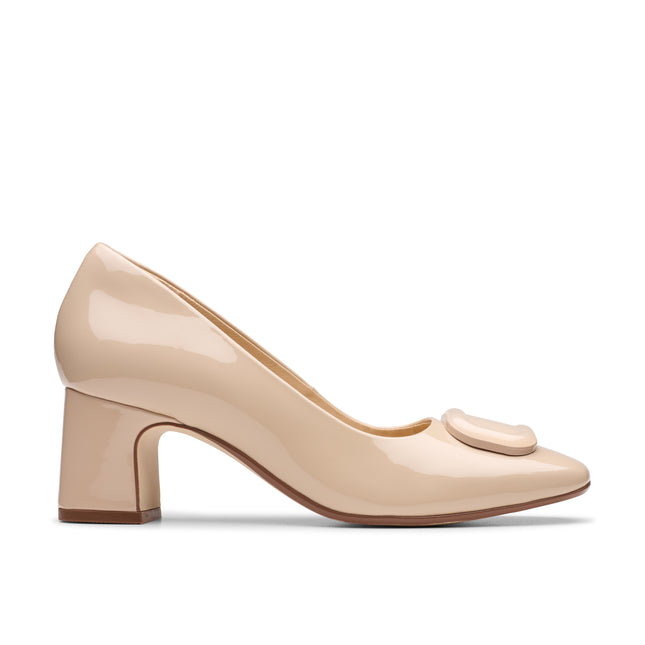 Clarks Women’s Fernie Trim Sand Suede Loafers – Soft Suede Slip-On Shoes with Metal Trim & Cushioned Comfort