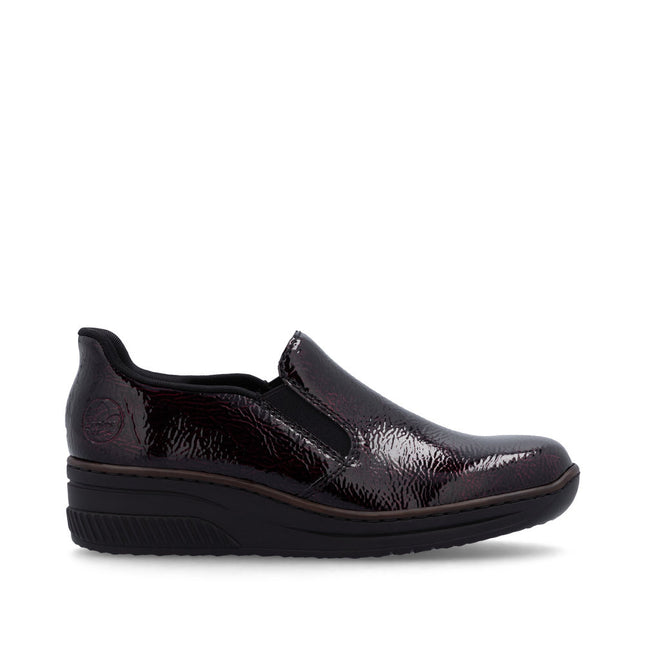 Rieker 48761-35 Dark Burgundy Womens Slip-on Shoe