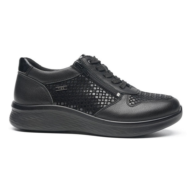 G Comfort P-819SW Black Wide Fit Trainer Waterproof
