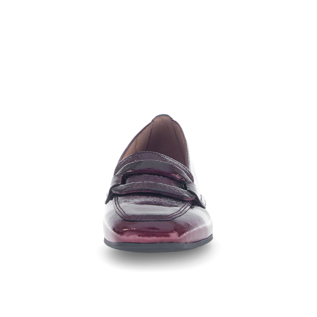 Gabor Women’s 75.261.95 Burgundy Patent Loafer – Slip-On Comfort Pump with Best Fitting Technology