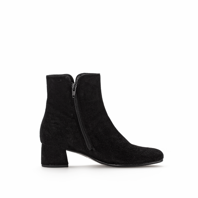 Gabor Women’s 75.680.17 Abbey Black Suede Ankle Boot – Best Fitting Comfort Block Heel Boot