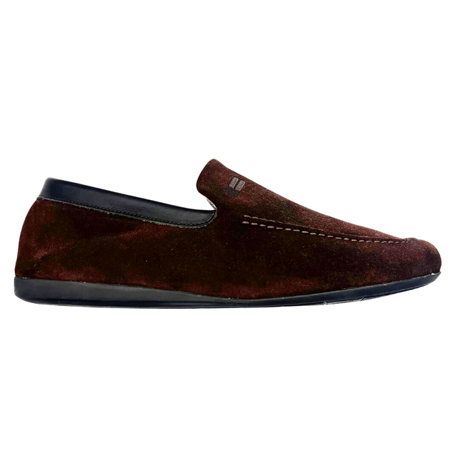Nordikas 1390 Afelpado Men’s Slippers – Suede Moccasin-Style Slip-On with Rubber Sole & Warm Lining